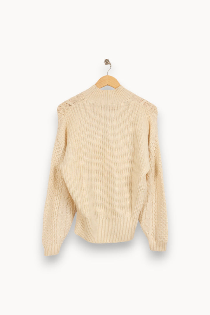 Pull Écru - Taille S/36 de la marque Sézane | PARAD42073 - Vendu par Paradigme - Image 4