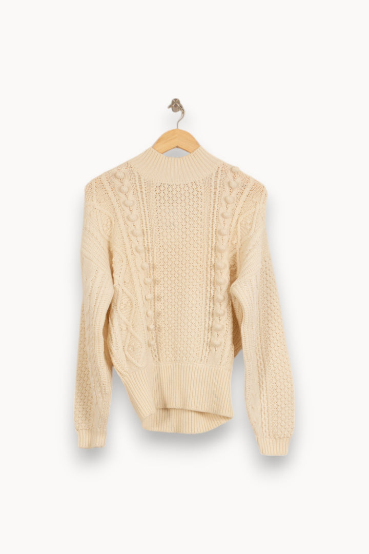 Pull Écru - Taille S/36 de la marque Sézane | PARAD42073 - Vendu par Paradigme - Image 2
