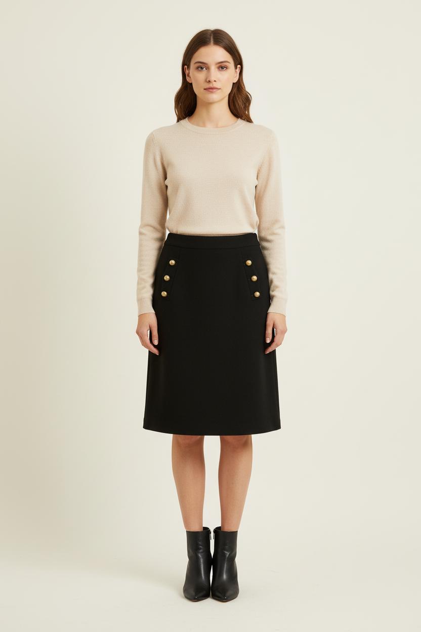 Jupe Trapèze Noire - Taille XXL/44 de la marque Gerard Darel | PARAD42086 - Vendu par Paradigme - Image 1