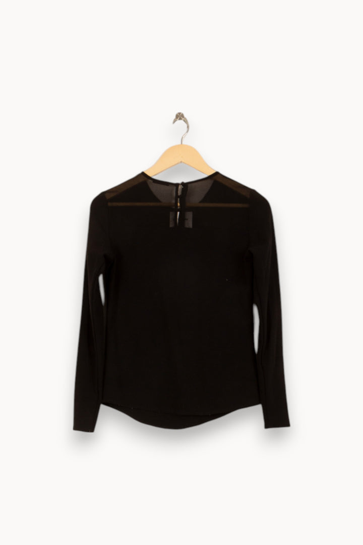 Tee-shirt Manches Longues Noir - Taille XS/34 de la marque IKKS | PARAD42104 - Vendu par Paradigme - Image 4