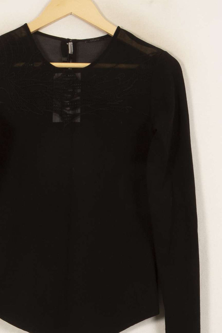 Tee-shirt Manches Longues Noir - Taille XS/34 de la marque IKKS | PARAD42104 - Vendu par Paradigme - Image 3