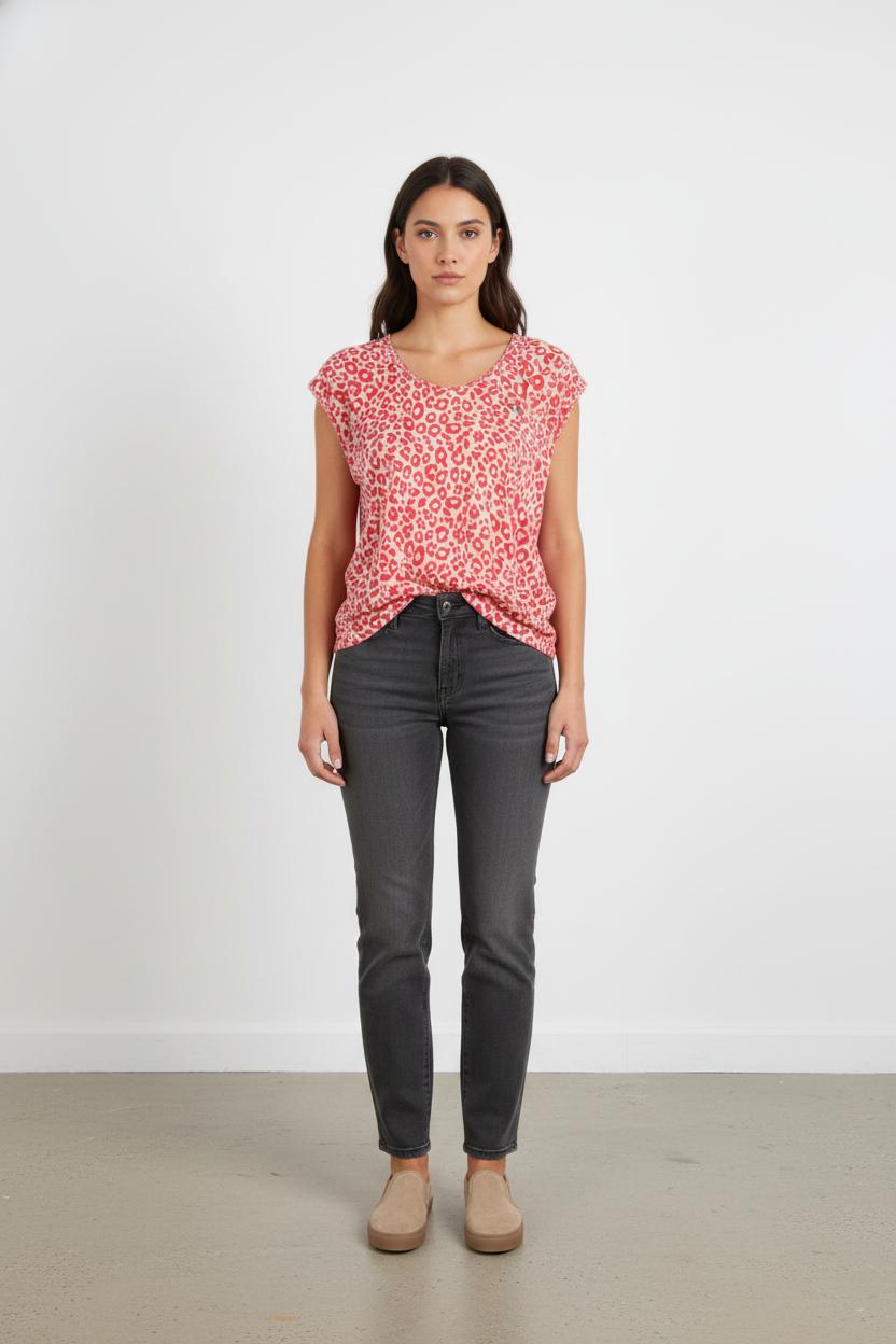 Tee-shirt Rose et Blanc - Taille M/38