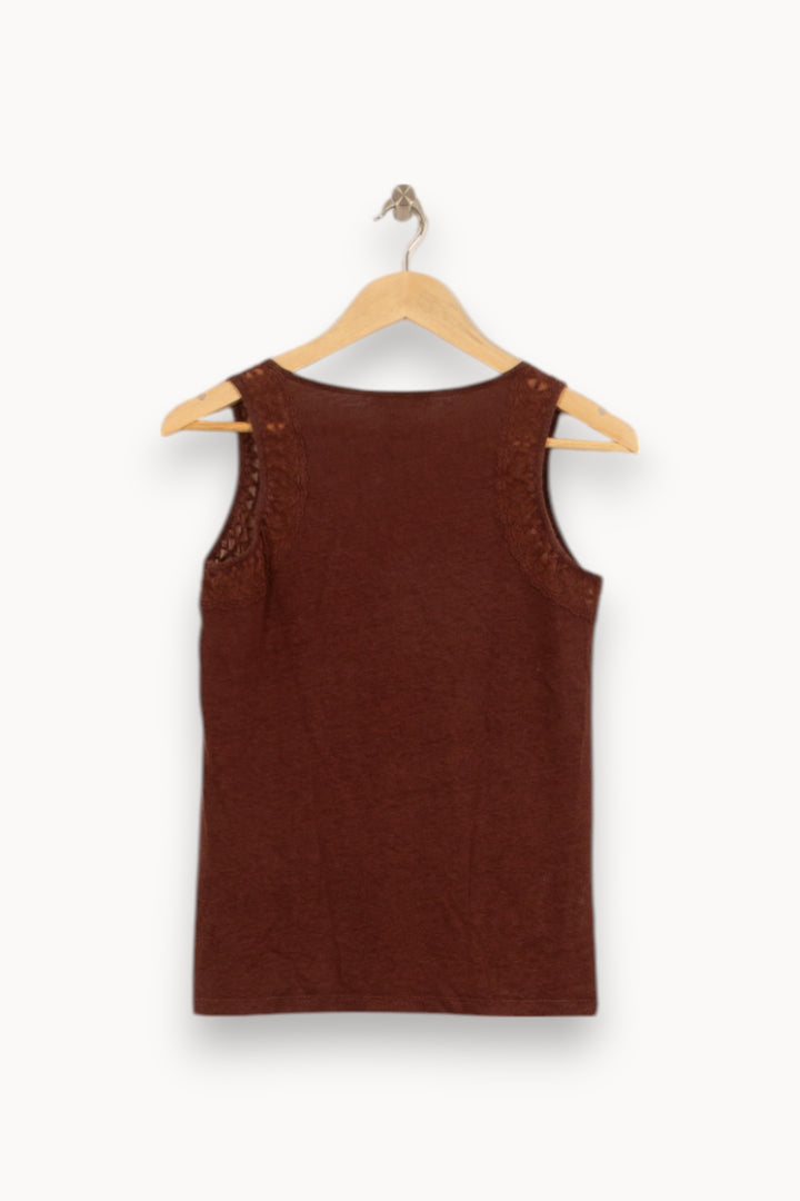 Débardeur Marron - Taille S/36 de la marque ZAPA | PARAD42114 - Vendu par Paradigme - Image 4