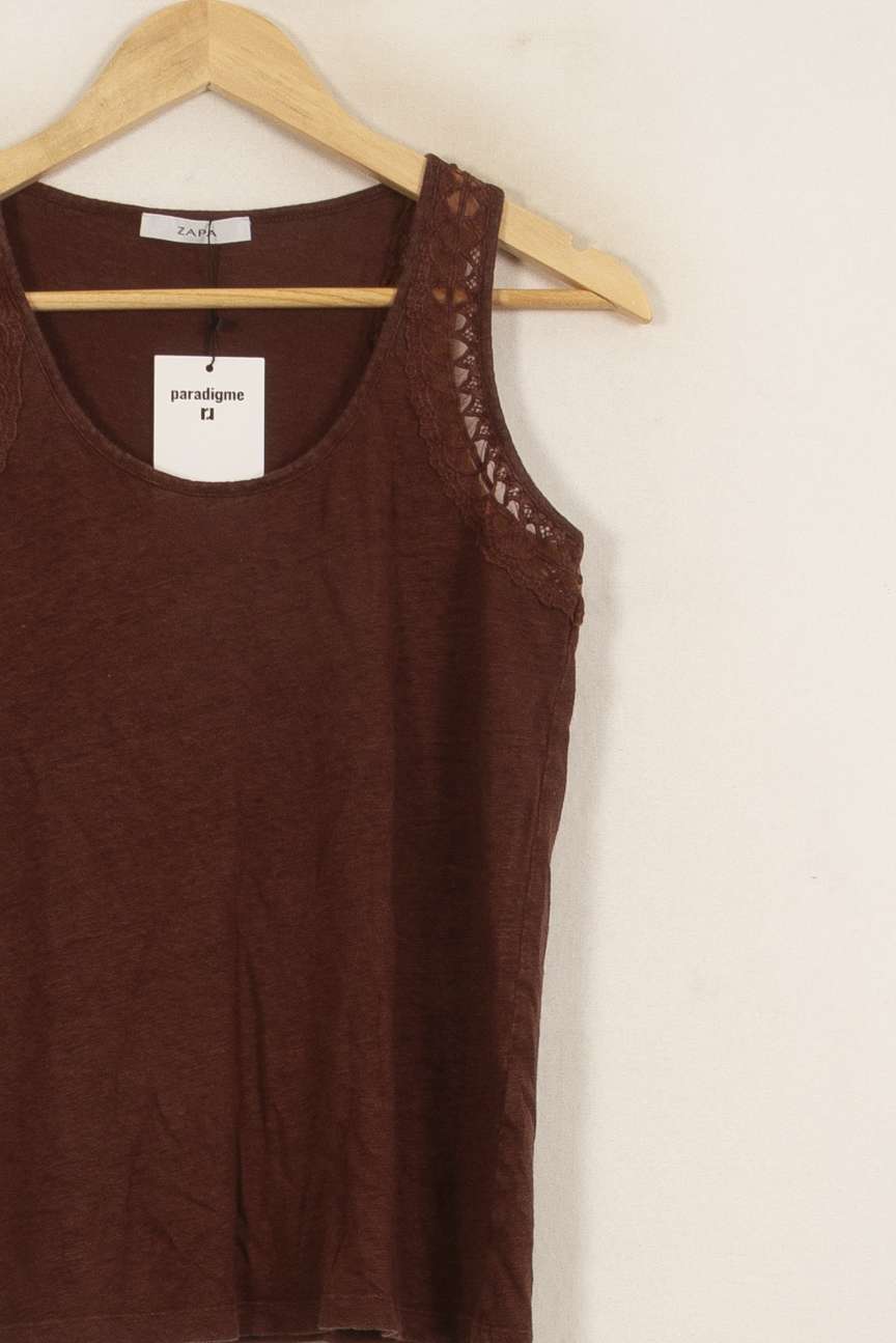 Débardeur Marron - Taille S/36 de la marque ZAPA | PARAD42114 - Vendu par Paradigme - Image 3