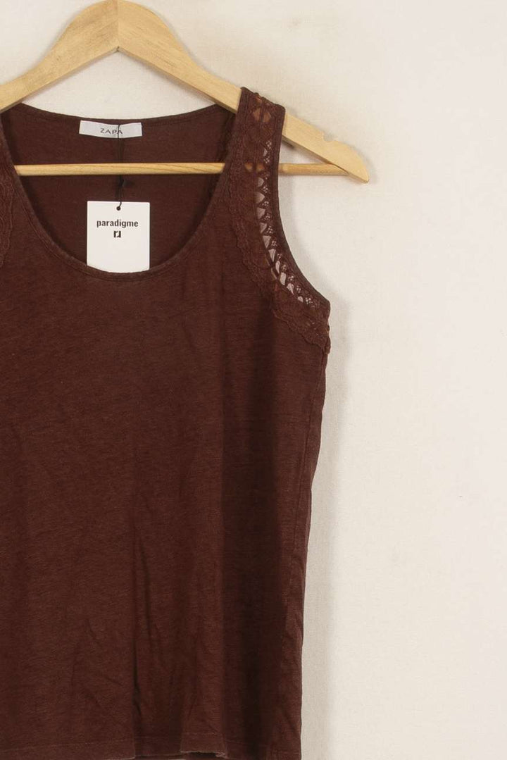 Débardeur Marron - Taille S/36 de la marque ZAPA | PARAD42114 - Vendu par Paradigme - Image 3
