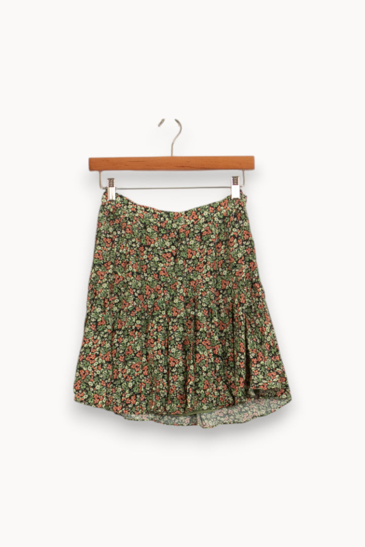 Jupe Fleurie Verte et Rose - Taille S/36 de la marque The Kooples | PARAD42126 - Vendu par Paradigme - Image 2