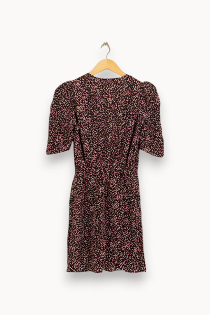 Blouse Noire et Rose - Taille S/36
