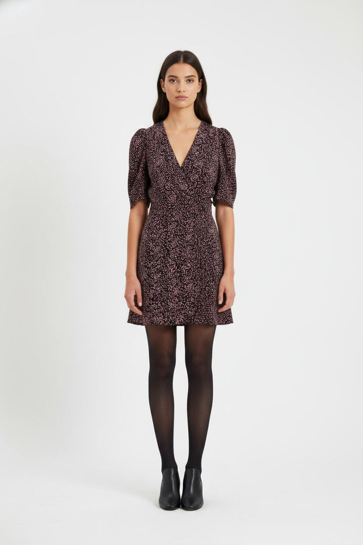 Blouse Noire et Rose - Taille S/36