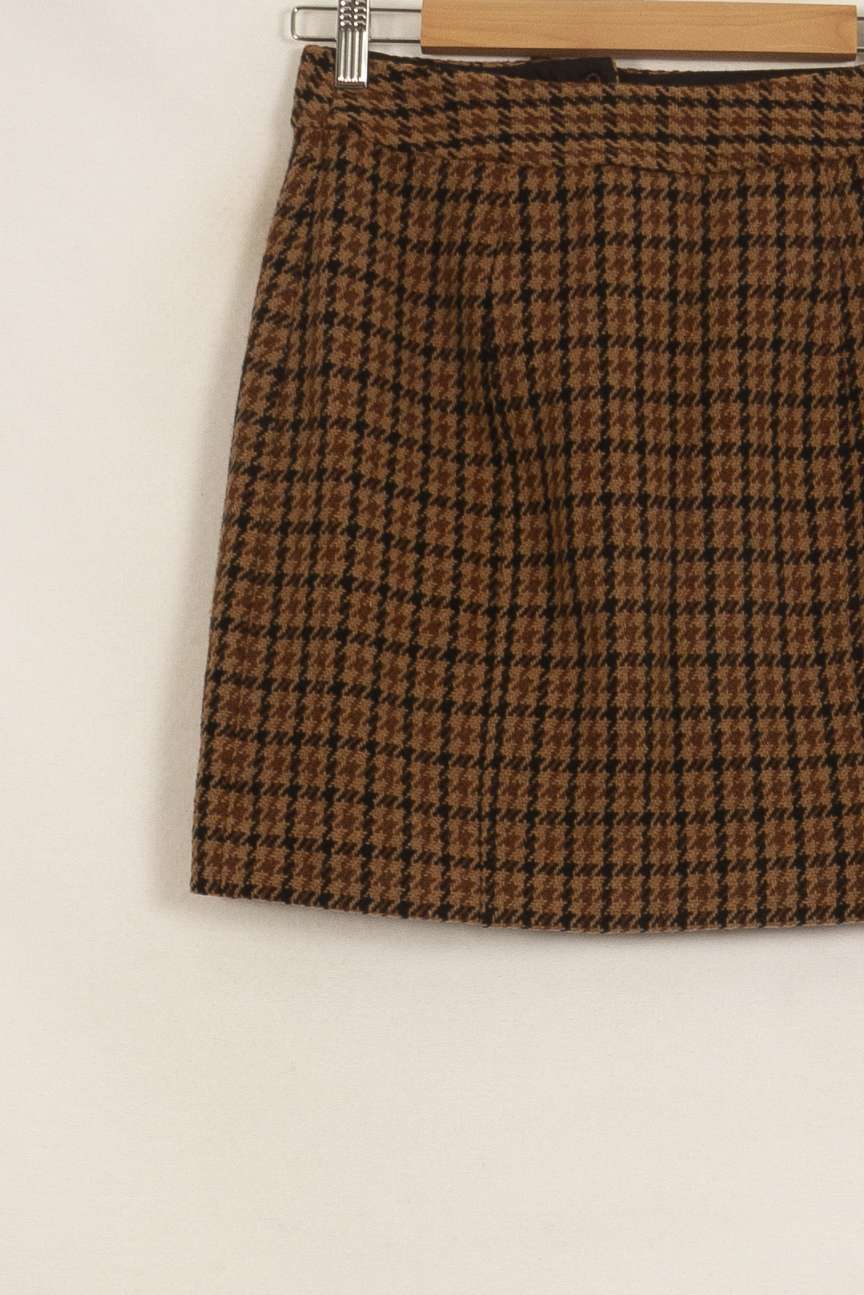Jupe Courte Marron et Noir - Taille XS/34 de la marque Caroll | PARAD42131 - Vendu par Paradigme - Image 3