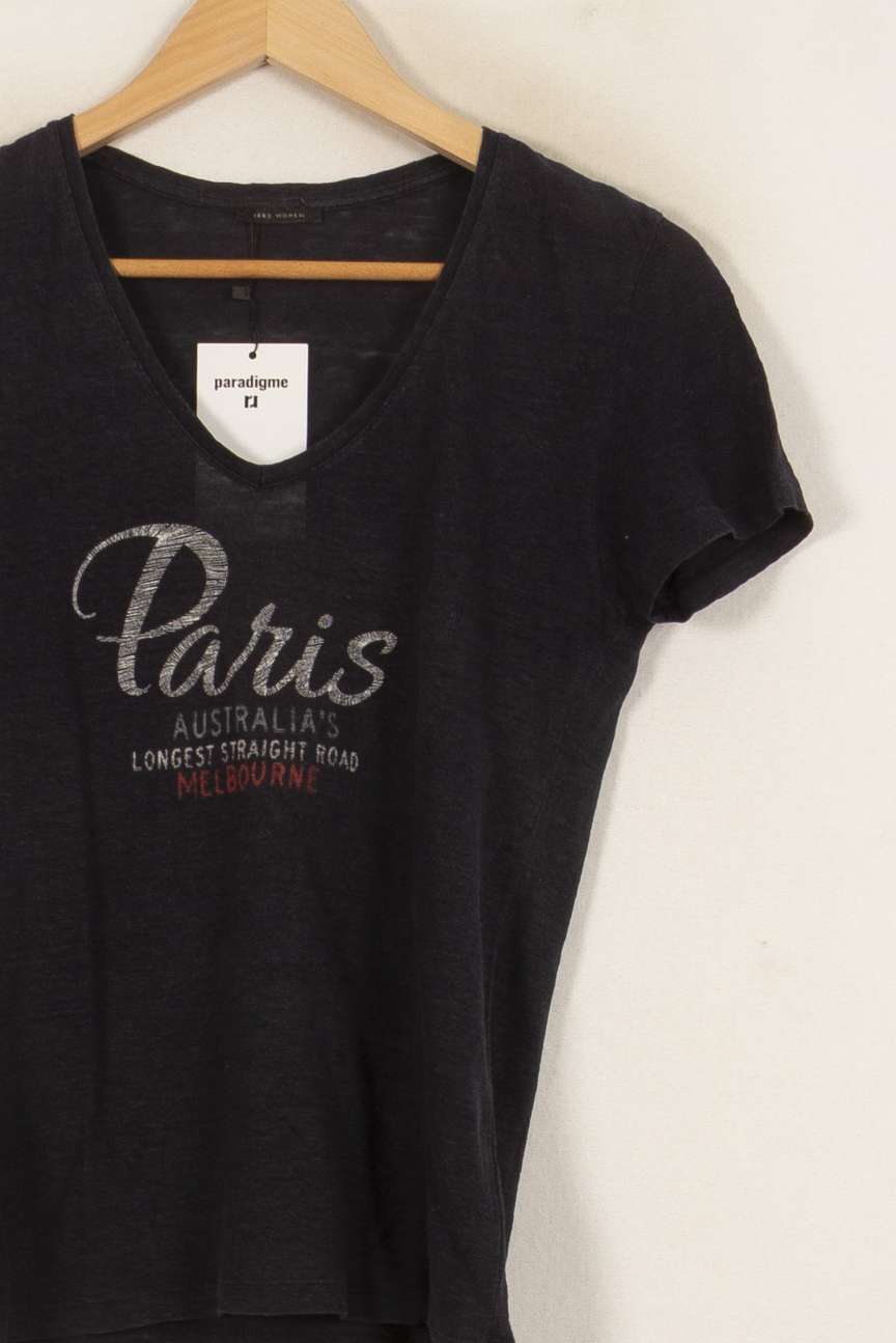 Tee-shirt Noir - Taille M/38 de la marque IKKS | PARAD42142 - Vendu par Paradigme - Image 3