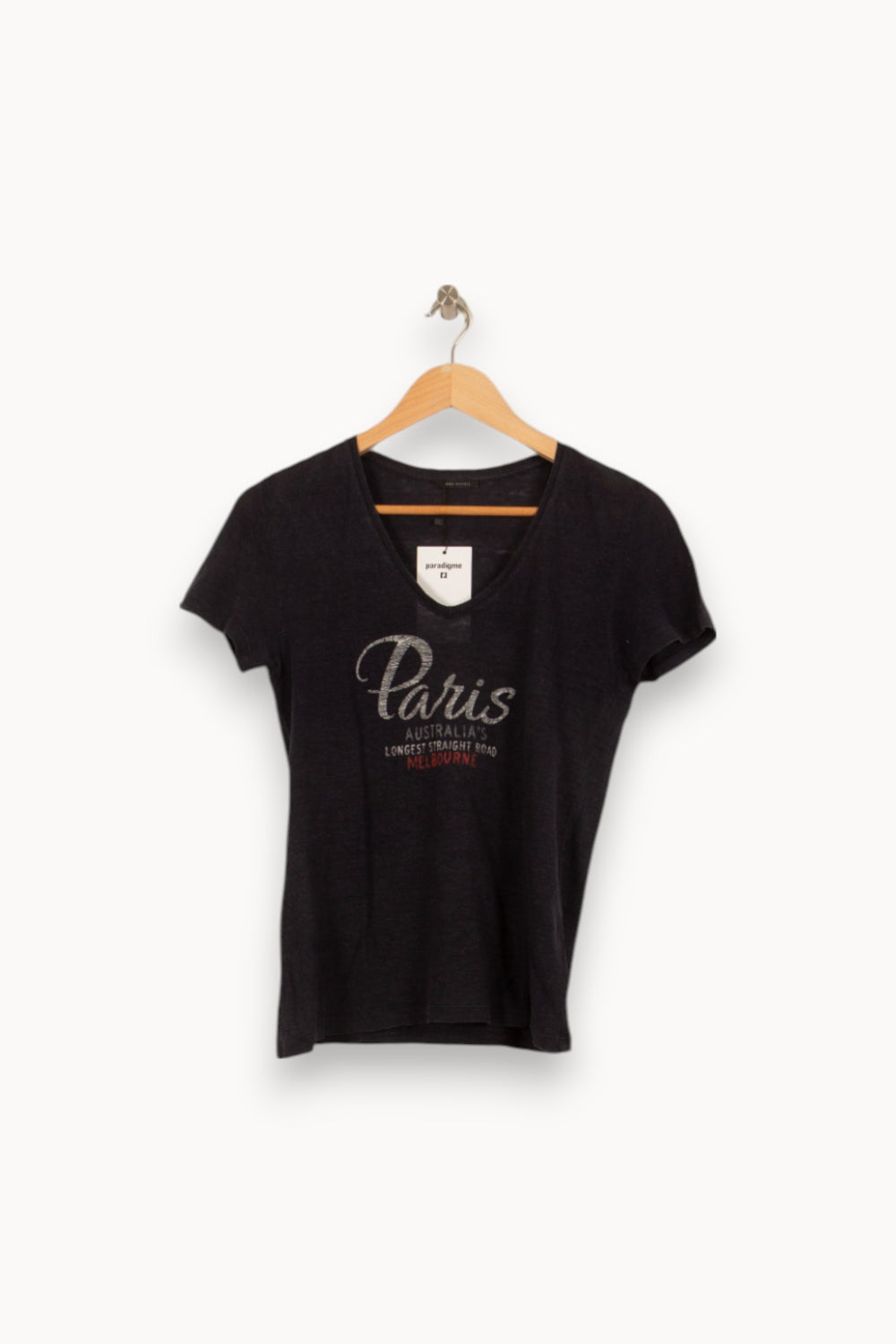 Tee-shirt Noir - Taille M/38 de la marque IKKS | PARAD42142 - Vendu par Paradigme - Image 2
