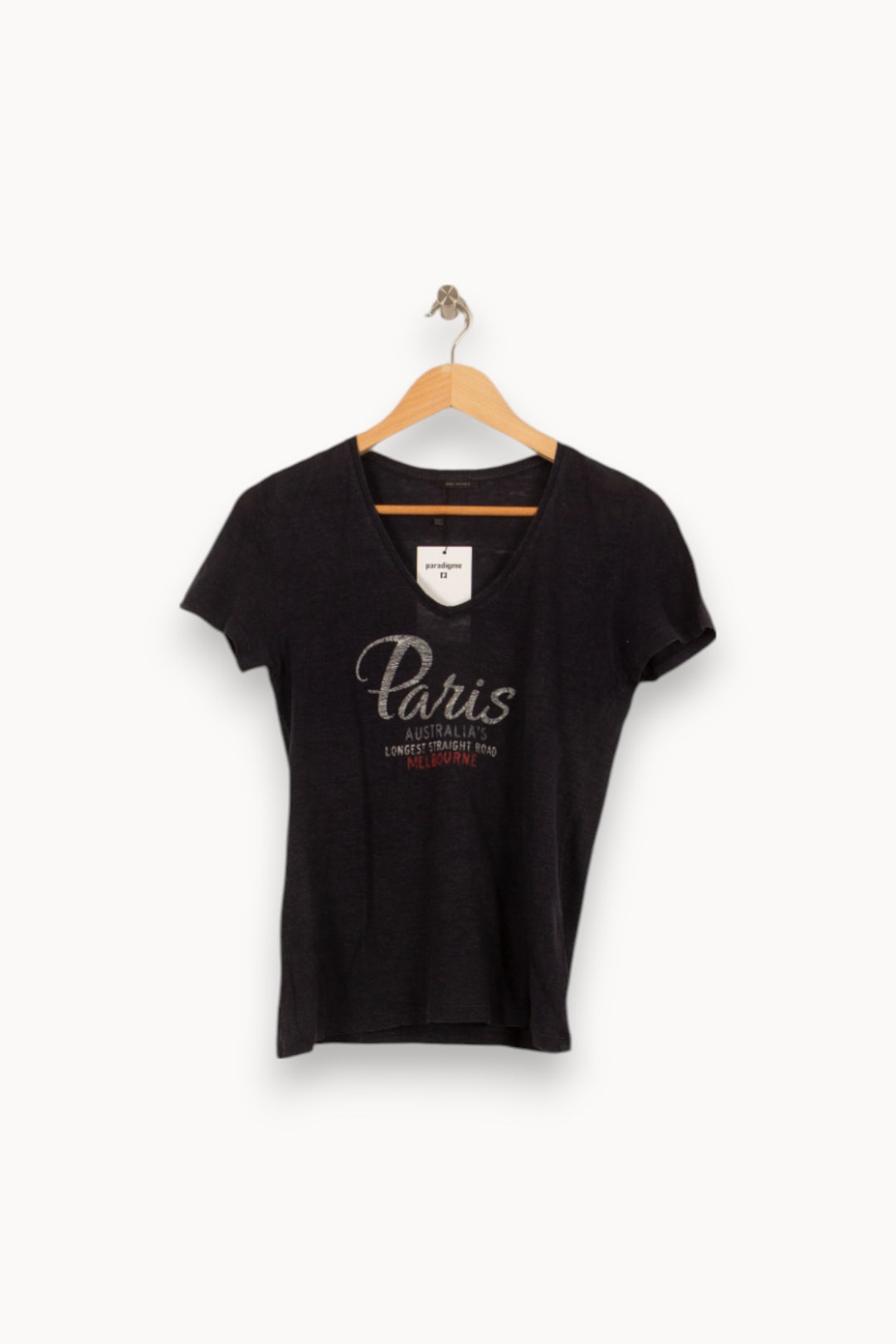 Tee-shirt Noir - Taille M/38 de la marque IKKS | PARAD42142 - Vendu par Paradigme - Image 5