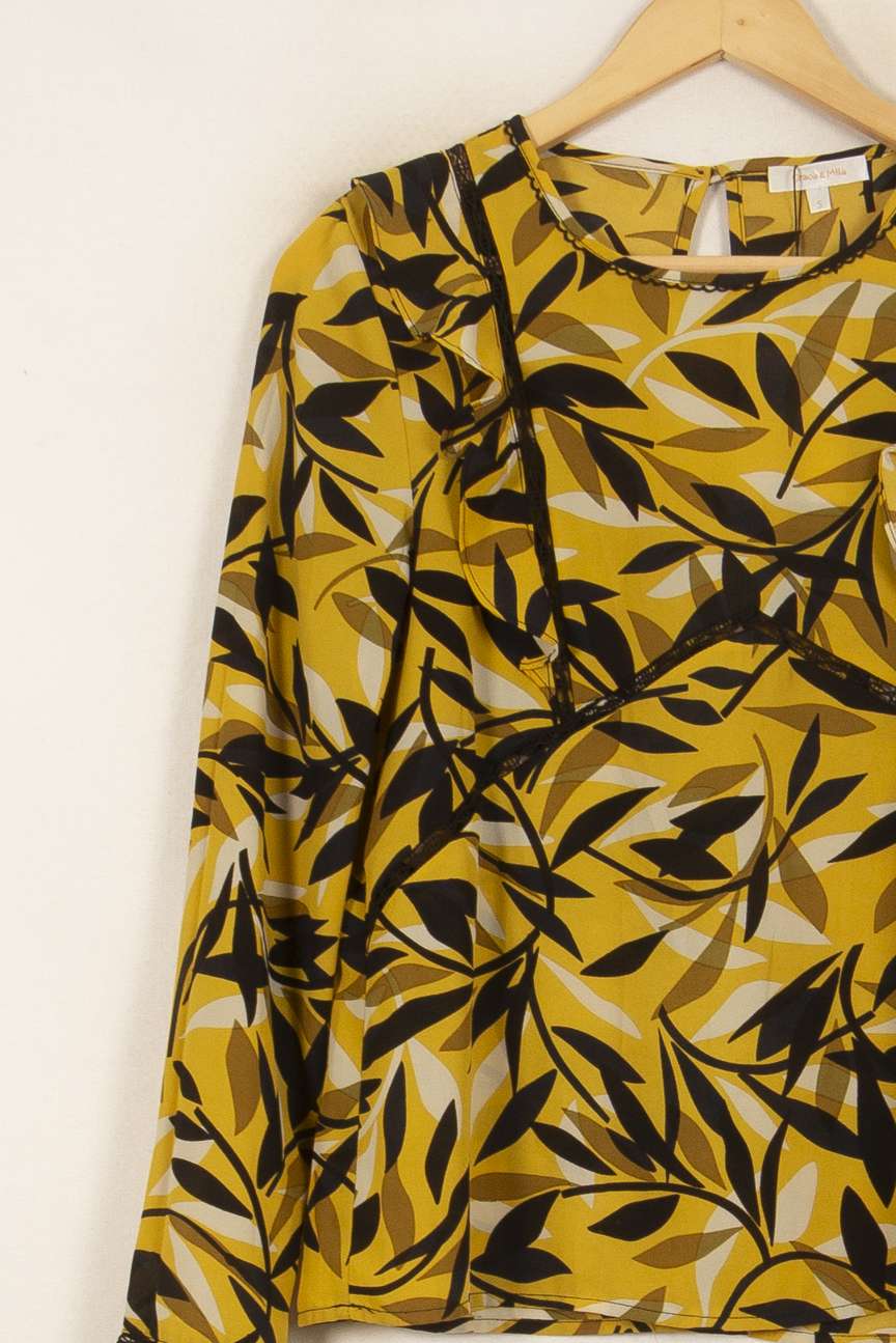 Blouse Jaune et Noire - Taille S/36 de la marque Grace & Mila | PARAD42152 - Vendu par Paradigme - Image 3
