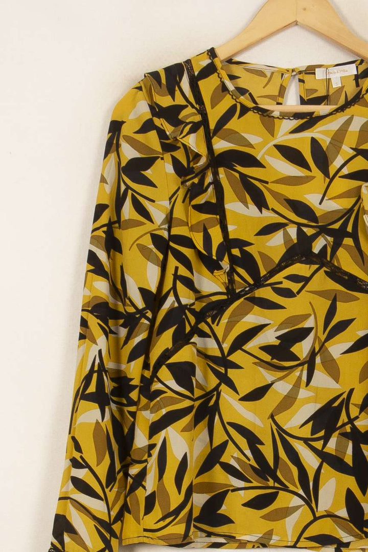 Blouse Jaune et Noire - Taille S/36 de la marque Grace & Mila | PARAD42152 - Vendu par Paradigme - Image 3