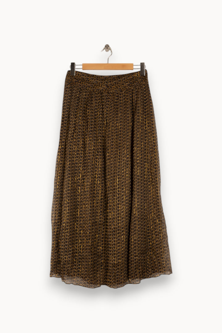 Jupe Plissée Marron et Jaune - Taille L/40 de la marque Zadig&Voltaire | PARAD42153 - Vendu par Paradigme - Image 4