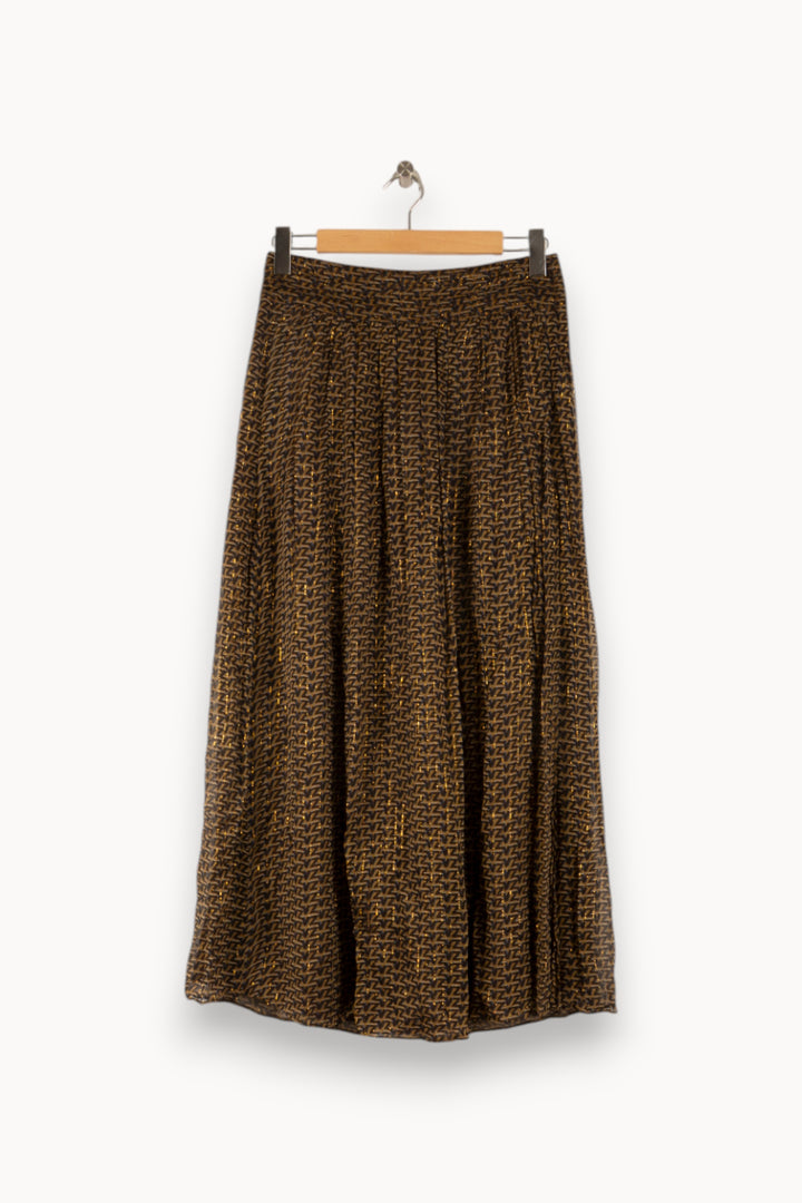 Jupe Plissée Marron et Jaune - Taille L/40 de la marque Zadig&Voltaire | PARAD42153 - Vendu par Paradigme - Image 2