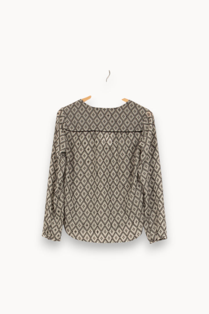 Blouse Grise et Noire - Taille S/36 de la marque Comptoir des Cotonniers | PARAD42154 - Vendu par Paradigme - Image 4