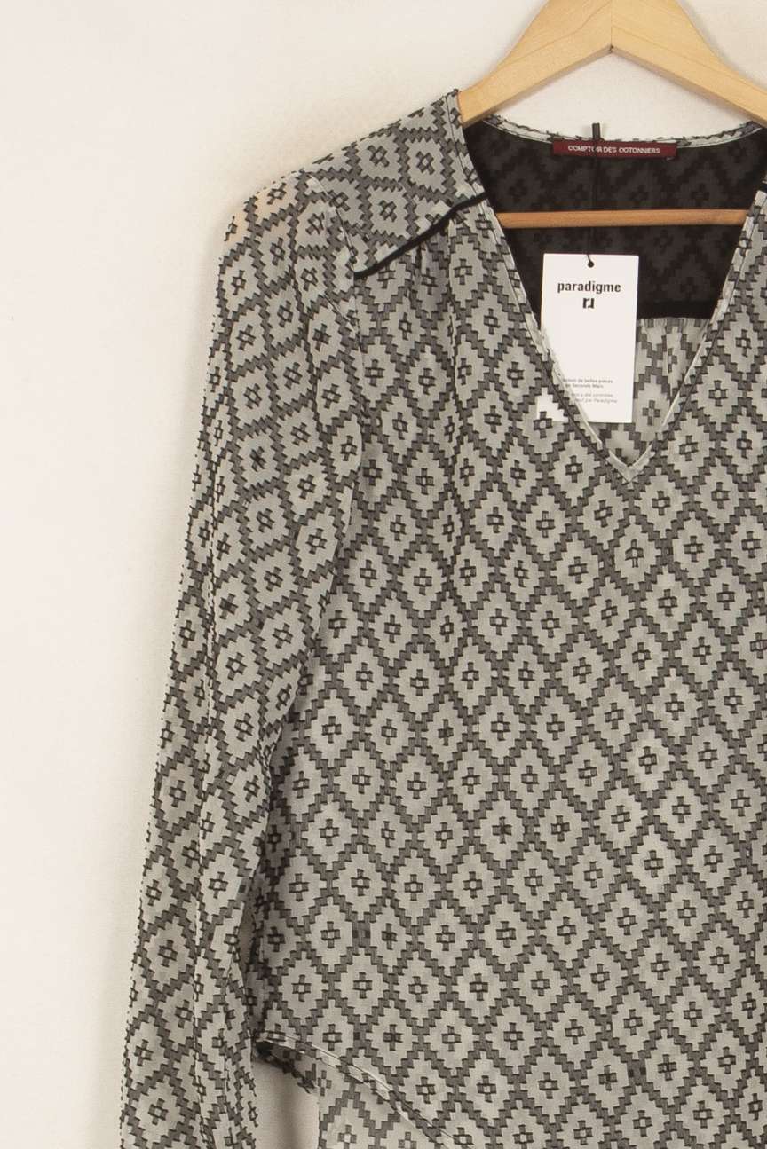 Blouse Grise et Noire - Taille S/36 de la marque Comptoir des Cotonniers | PARAD42154 - Vendu par Paradigme - Image 3