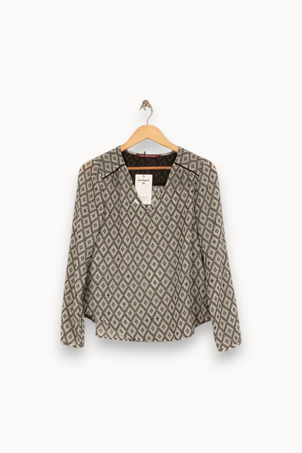 Blouse Grise et Noire - Taille S/36 de la marque Comptoir des Cotonniers | PARAD42154 - Vendu par Paradigme - Image 2