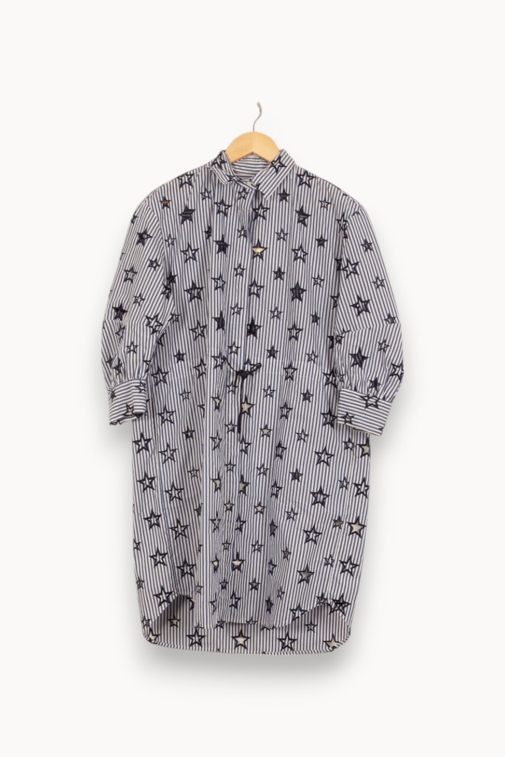 Robe Chemise Bleu et Blanc - Taille L/40 de la marque Sandro | PARAD42162 - Vendu par Paradigme - Image 2