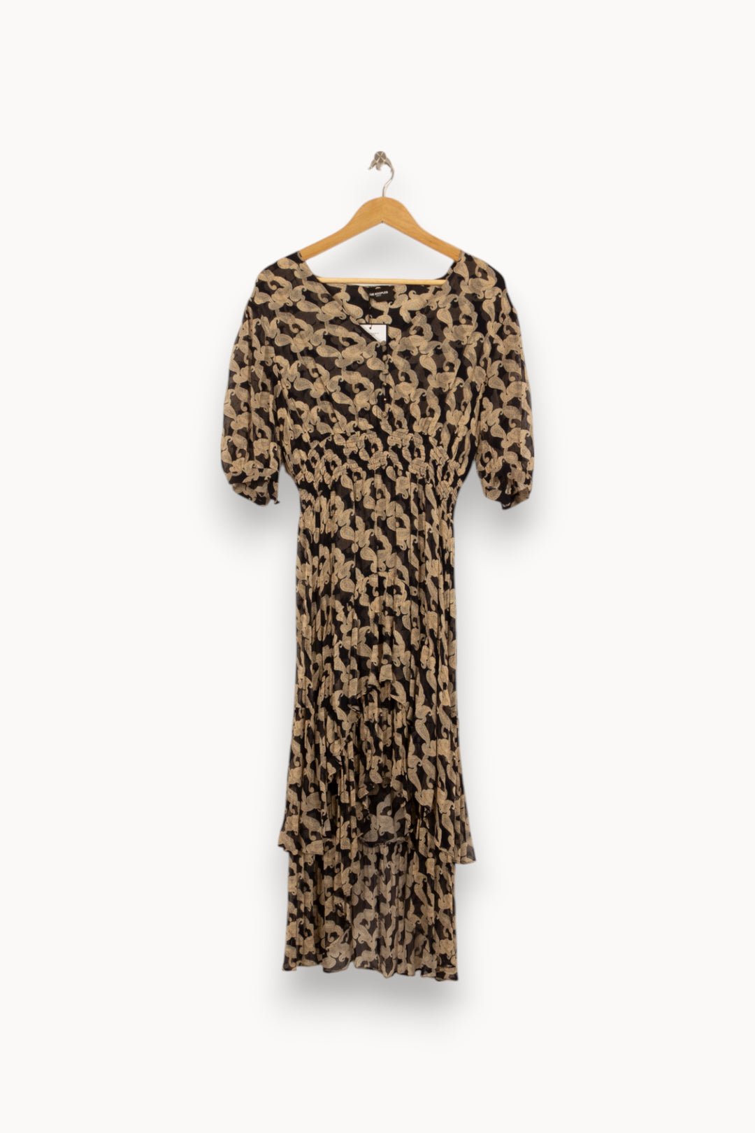 Robe Longue Beige et Noire - Taille L/40 de la marque The Kooples | PARAD42176 - Vendu par Paradigme - Image 2