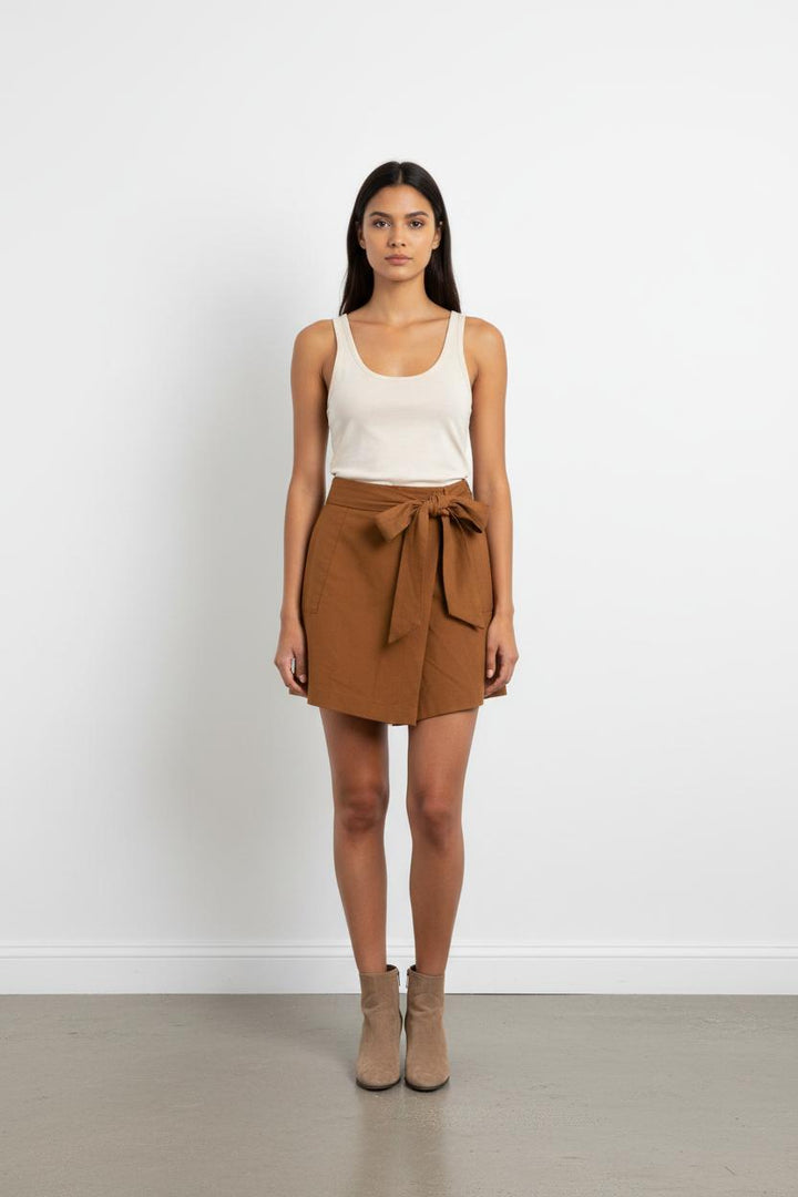 Jupe Courte Marron - Taille L/40