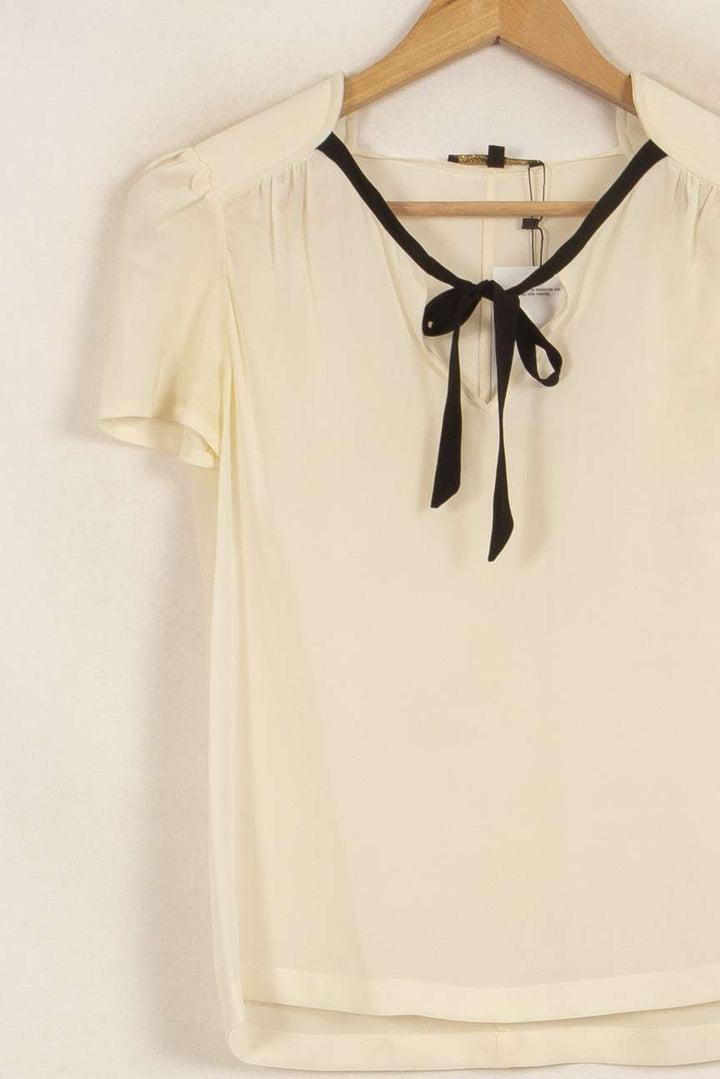 Blouse Blanc et Noir - Taille S/36 de la marque Maje | PARAD42182 - Vendu par Paradigme - Image 3