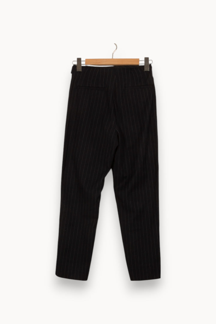 Pantalon Noir à Rayures Blanches - Taille S/36 de la marque Maje | PARAD42201 - Vendu par Paradigme - Image 4