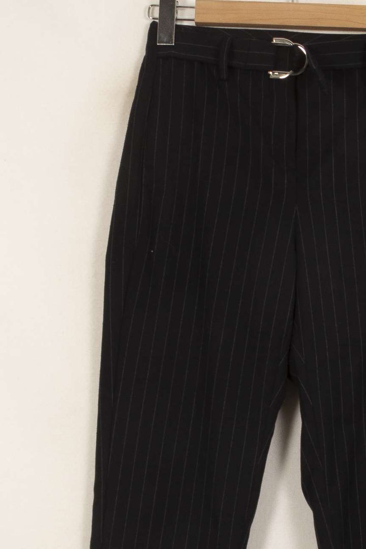 Pantalon Noir à Rayures Blanches - Taille S/36 de la marque Maje | PARAD42201 - Vendu par Paradigme - Image 3