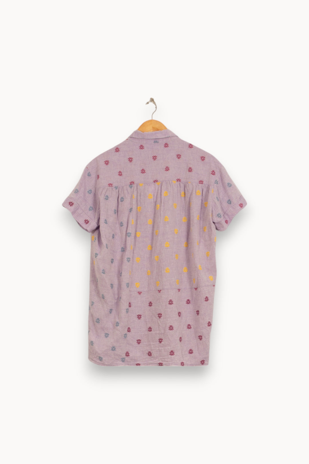 Chemise Courte Violette et Jaune - Taille S/36 de la marque Sessùn | PARAD42211 - Vendu par Paradigme - Image 4