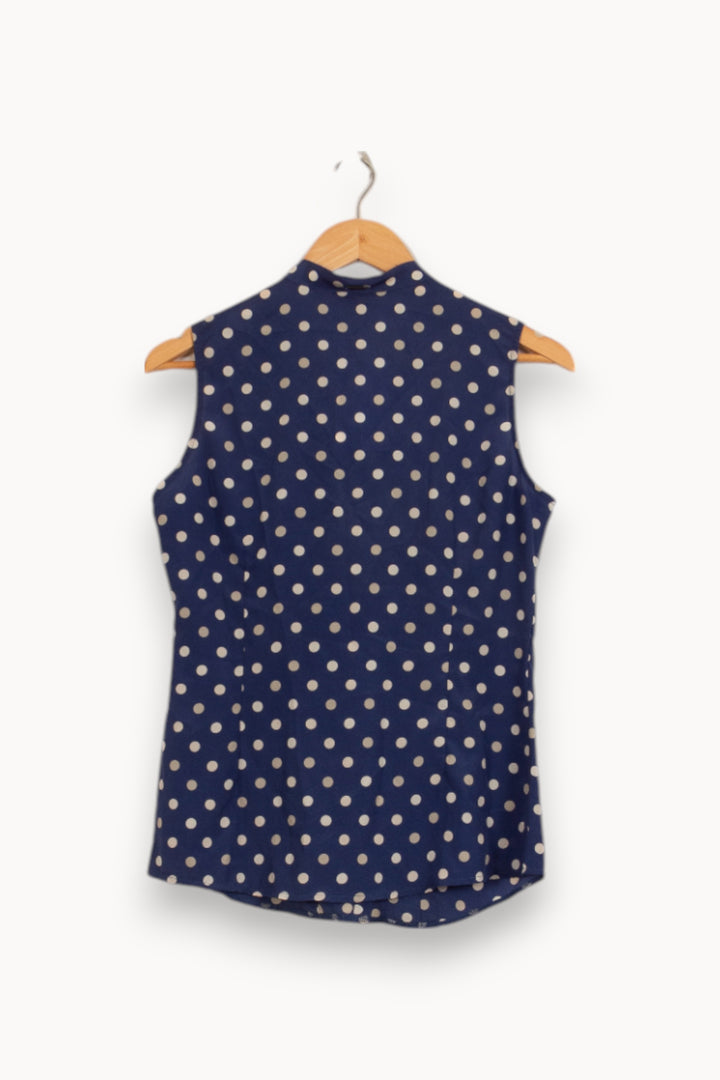 Blouse Sans Manches Bleu et Blanc - Taille M/38 de la marque IKKS | PARAD42215 - Vendu par Paradigme - Image 4