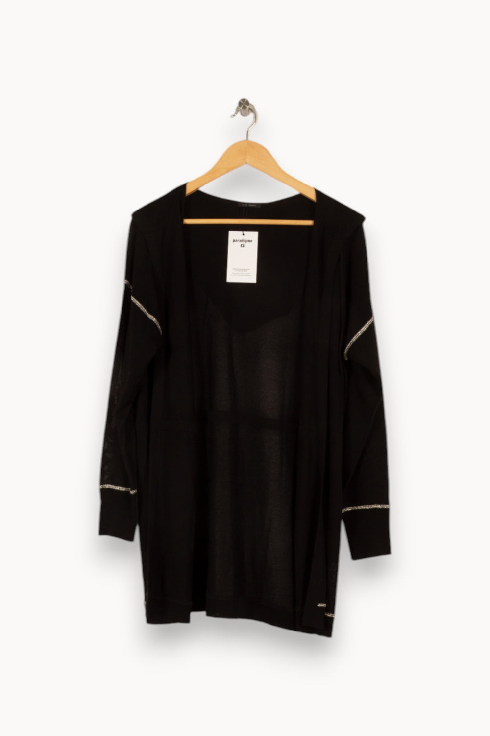 Gilet noir à capuche - Taille M/38 de la marque IKKS | PARAD42248 - Vendu par Paradigme - Image 1