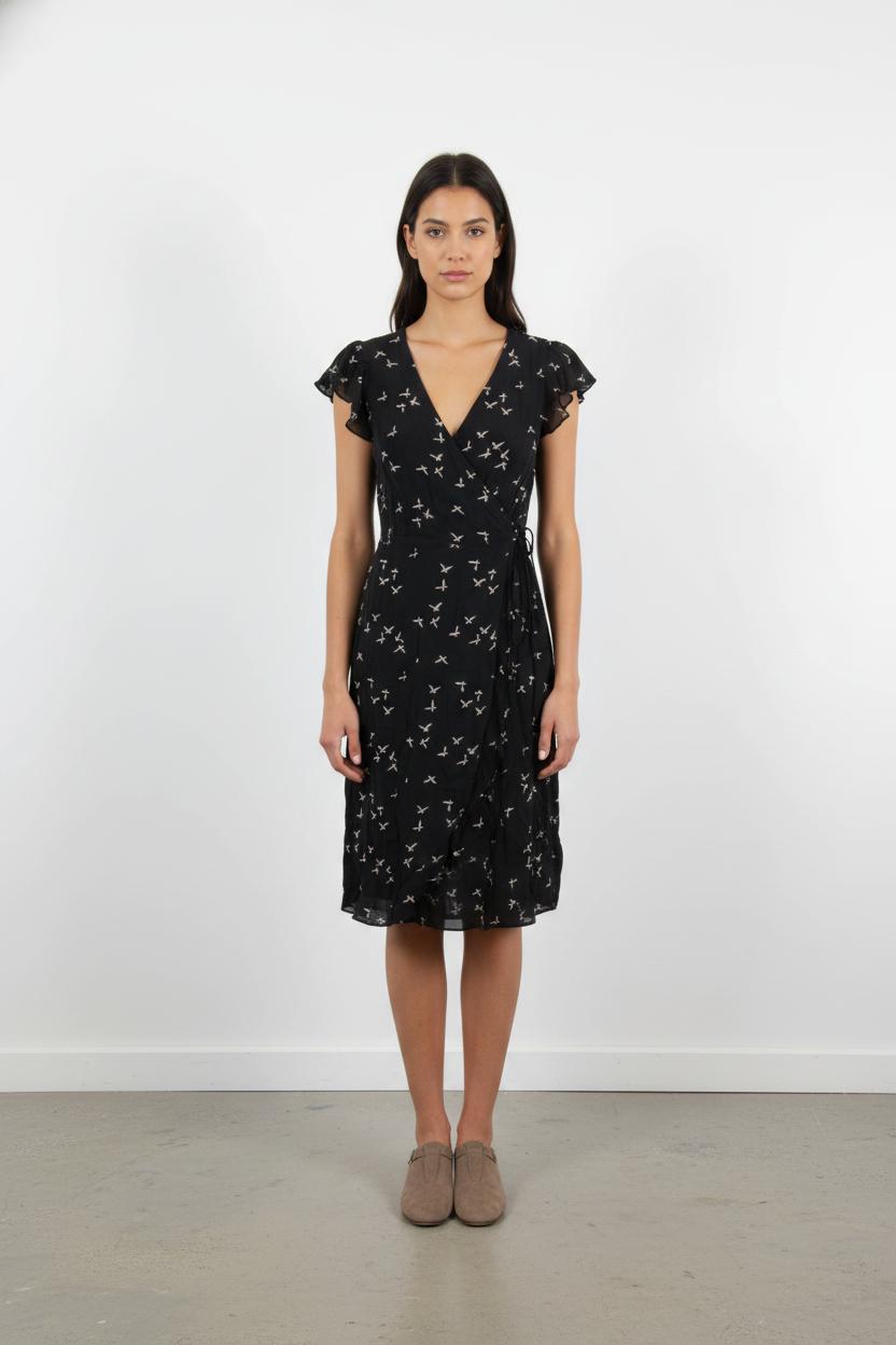 Robe noire à motifs - Taille XS/34
