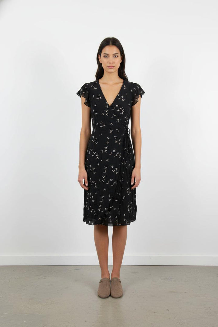 Robe noire à motifs - Taille XS/34