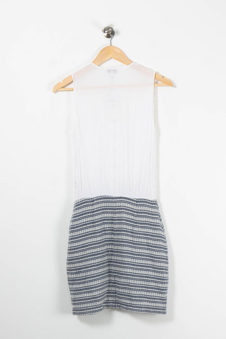 Robe blanche et bleue - Taille S/36 de la marque Claudie Pierlot | PARAD42257 - Vendu par Paradigme - Image 4