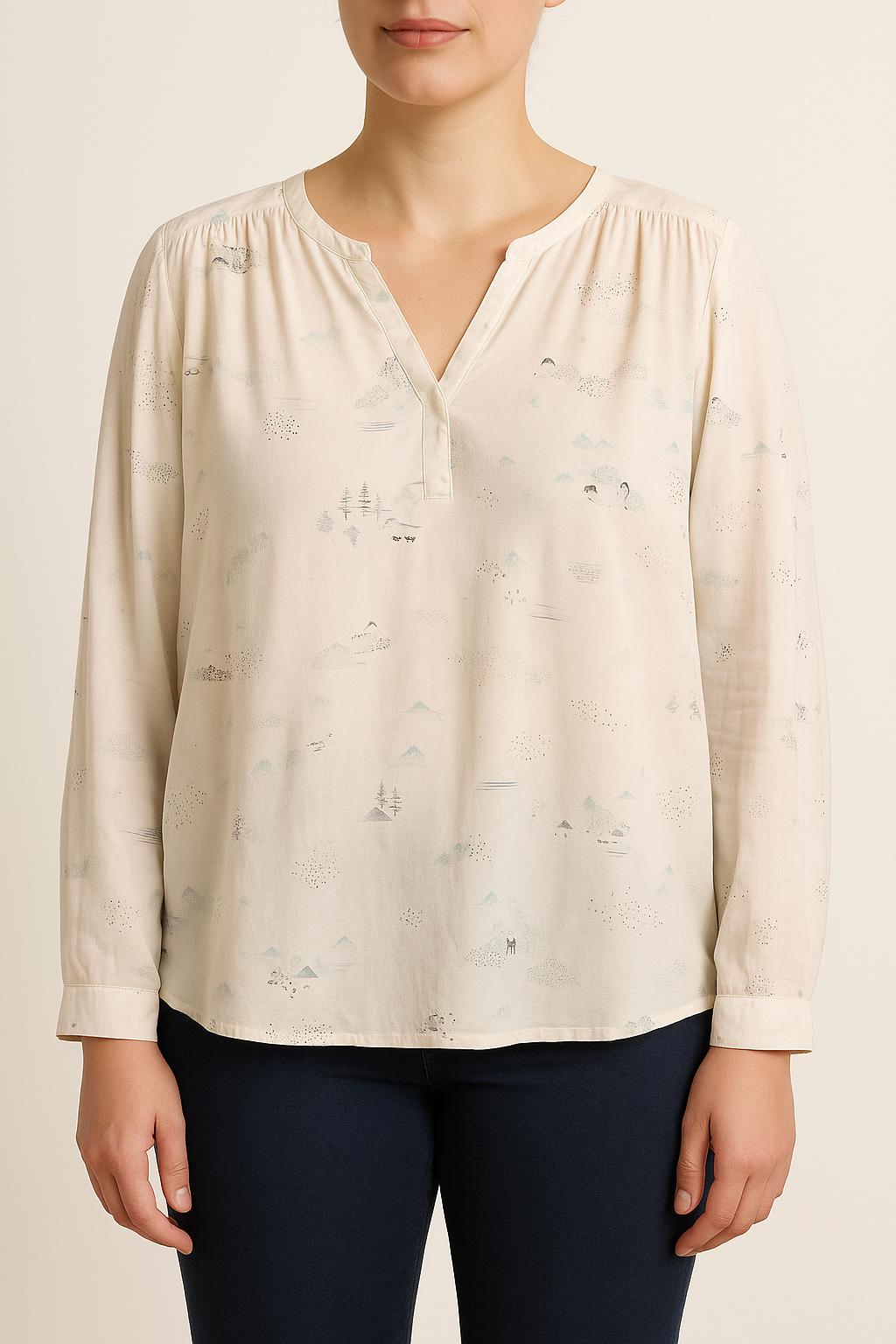 Blouse blanche à motifs - Taille XL/42 de la marque Des petits hauts | PARAD42269 - Vendu par Paradigme - Image 1