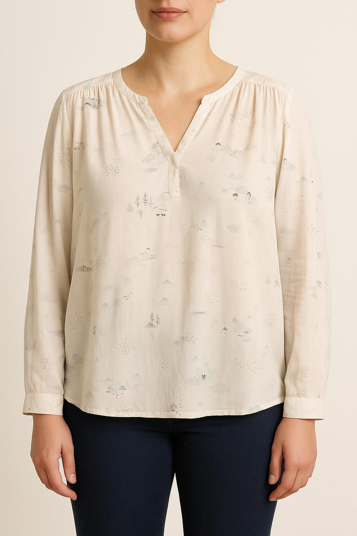 Blouse blanche à motifs - Taille XL/42 de la marque Des petits hauts | PARAD42269 - Vendu par Paradigme - Image 1