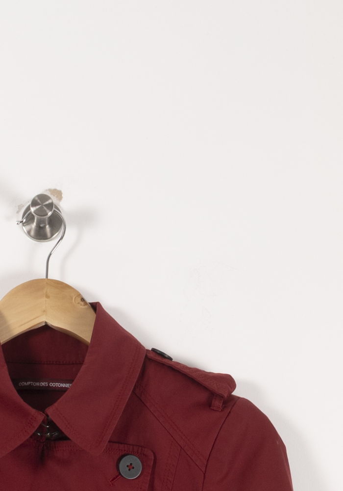 Trench rouge - Taille S/36 de la marque Comptoir des Cotonniers | PARAD42348 - Vendu par Paradigme - Image 3