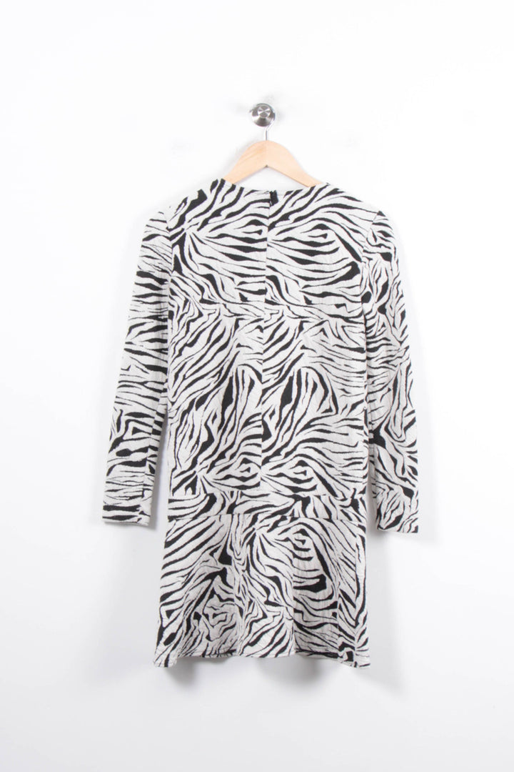 Robe blanche zébrée - Taille XS/34 de la marque ba&sh | PARAD42358 - Vendu par Paradigme - Image 4