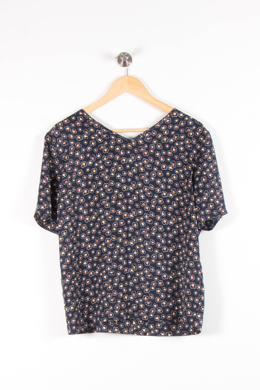 Blouse bleue à motifs - Taille S/36 de la marque Galeries Lafayette | PARAD42377 - Vendu par Paradigme - Image 4