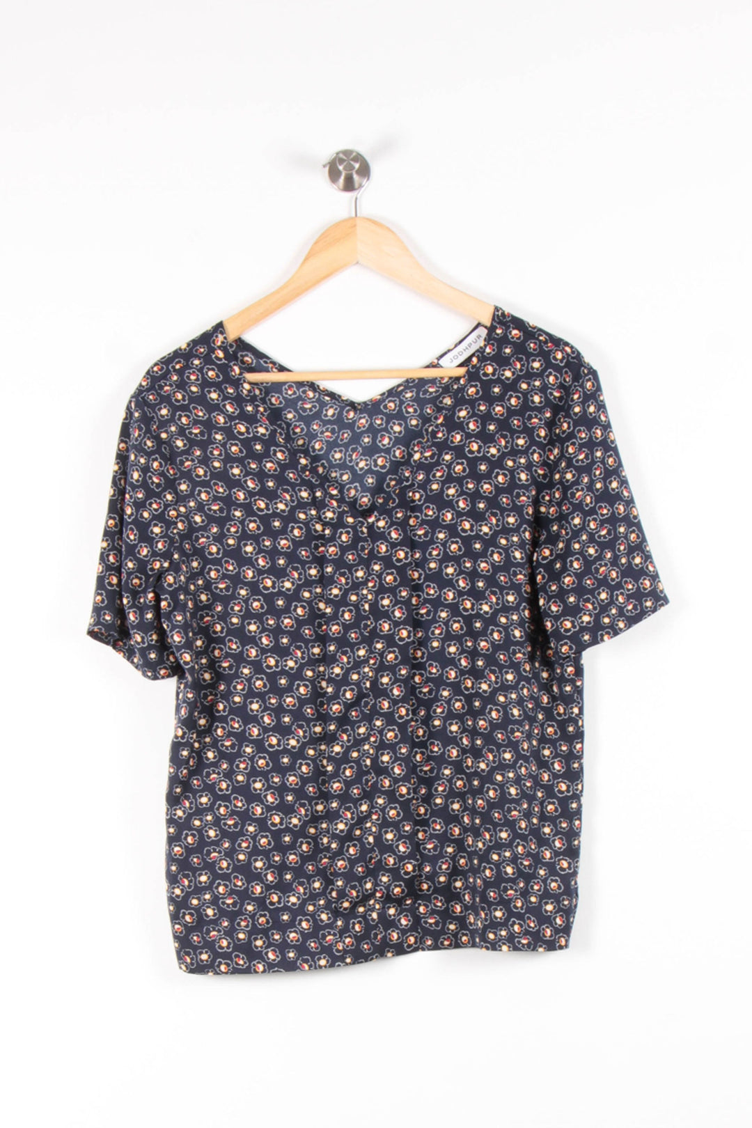 Blouse bleue à motifs - Taille S/36 de la marque Galeries Lafayette | PARAD42377 - Vendu par Paradigme - Image 2