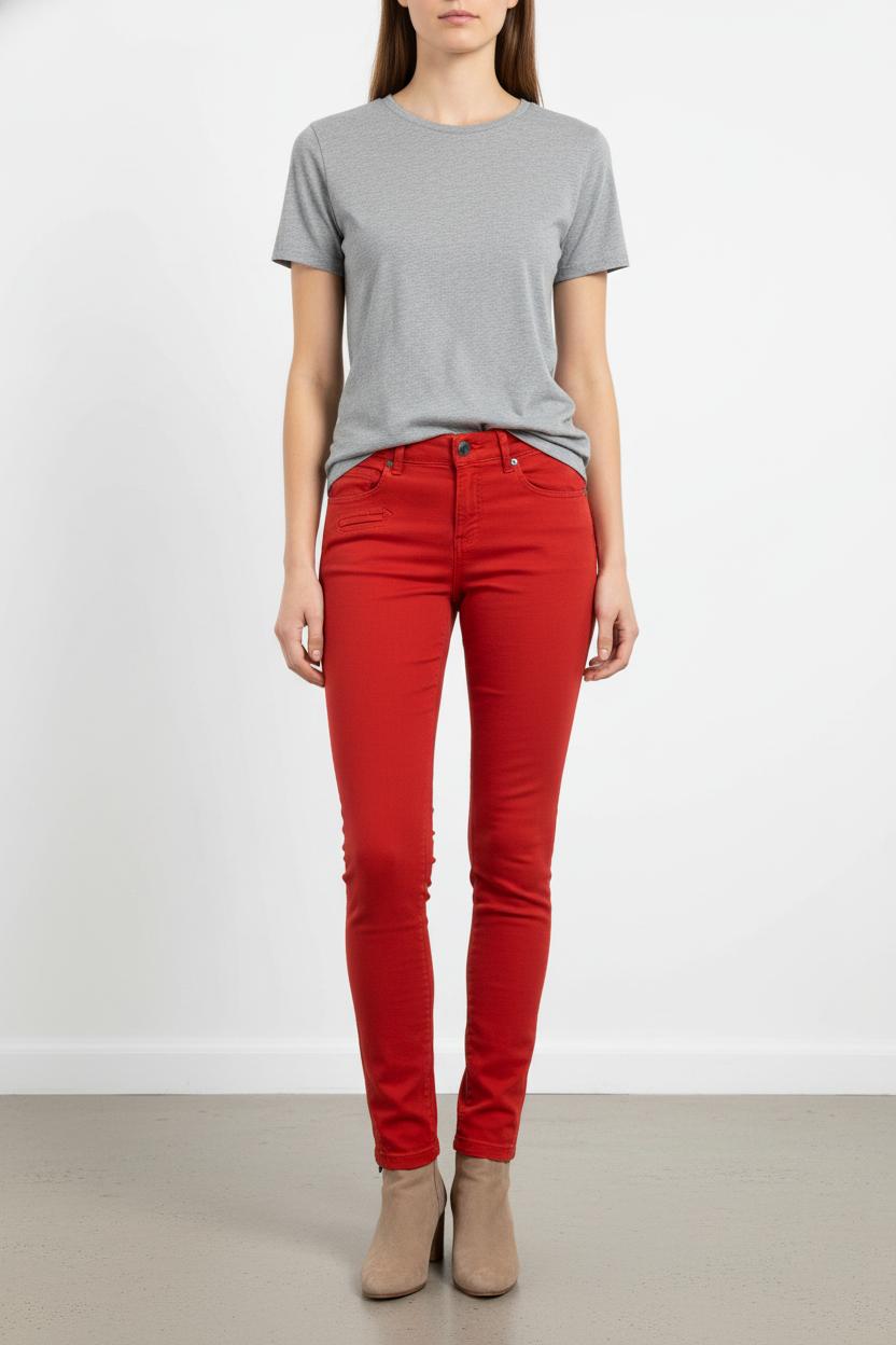 Jean rouge - Taille S/36 de la marque IKKS | PARAD42438 - Vendu par Paradigme - Image 1