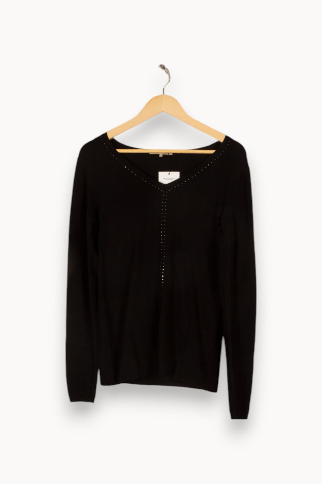 Pull noir avec strass - Taille S/36 de la marque Gerard Darel | PARAD42481 - Vendu par Paradigme - Image 1