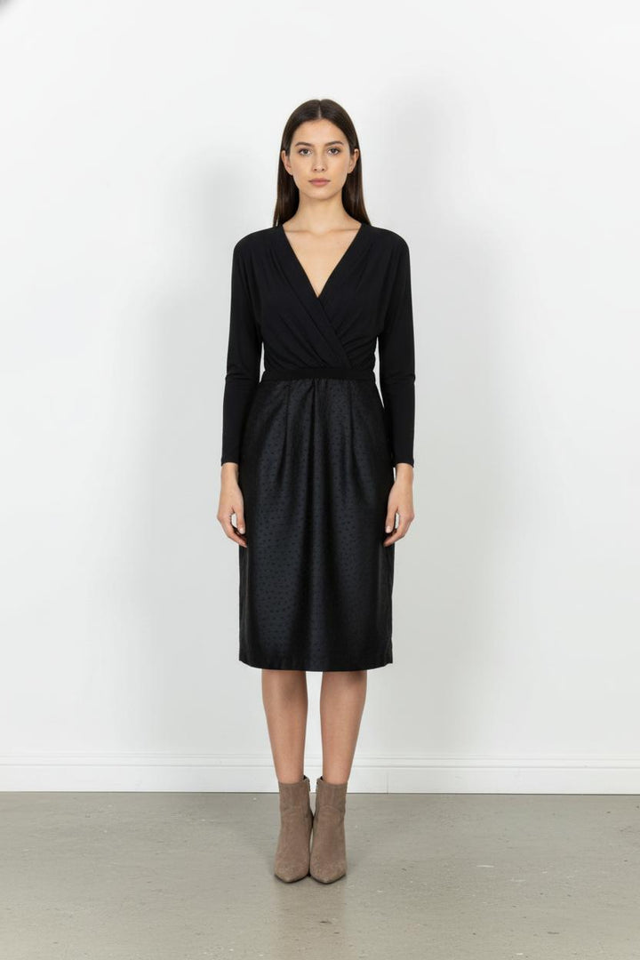 Robe bleue foncée bimatière - Taille L/40 de la marque Max Mara | PARAD42494 - Vendu par Paradigme - Image 1