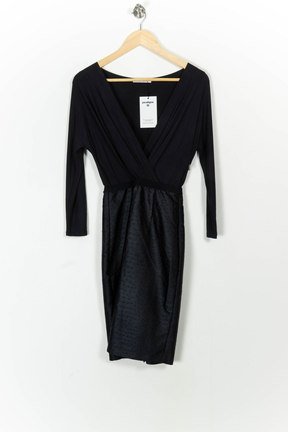 Robe bleue foncée bimatière - Taille L/40 de la marque Max Mara | PARAD42494 - Vendu par Paradigme - Image 2