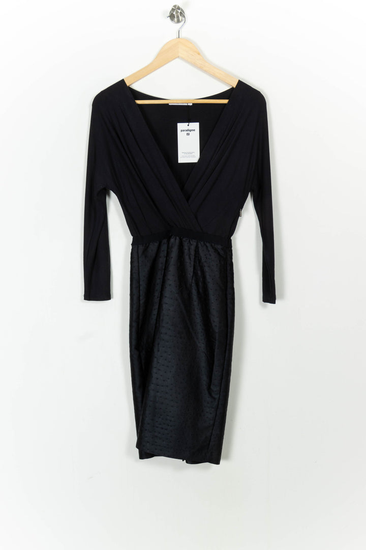 Robe bleue foncée bimatière - Taille L/40 de la marque Max Mara | PARAD42494 - Vendu par Paradigme - Image 2
