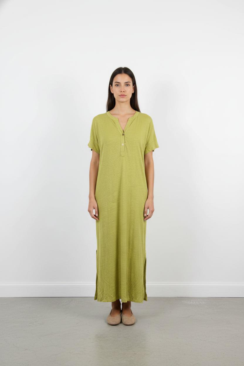 Robe longue verte/jaune - Taille M/38