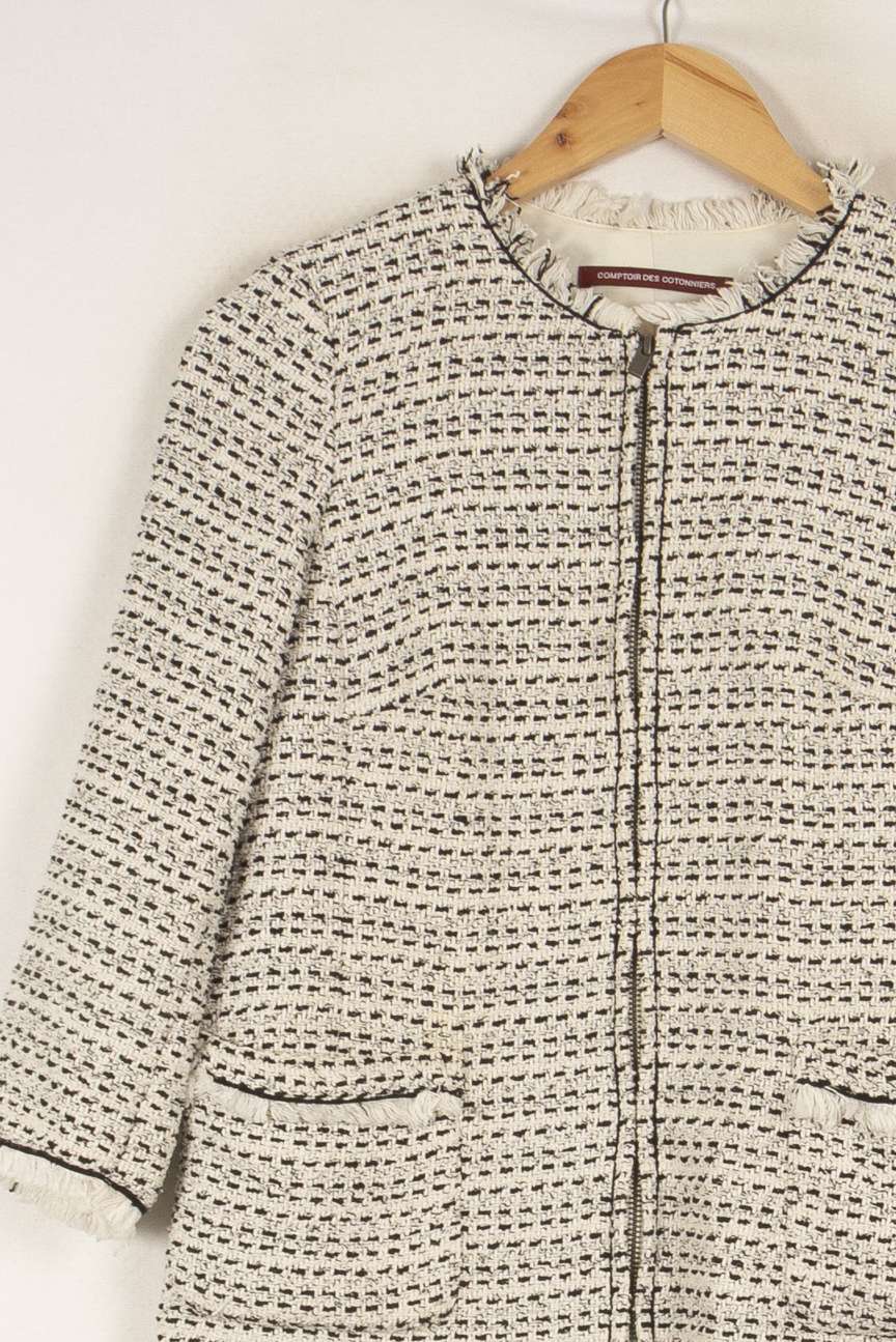 Veste noire et blanche - Taille XS/34 de la marque Comptoir des Cotonniers | PARAD42648 - Vendu par Paradigme - Image 2