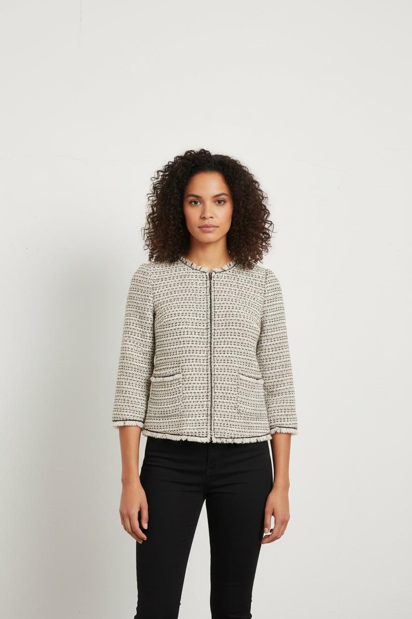 Veste noire et blanche - Taille XS/34