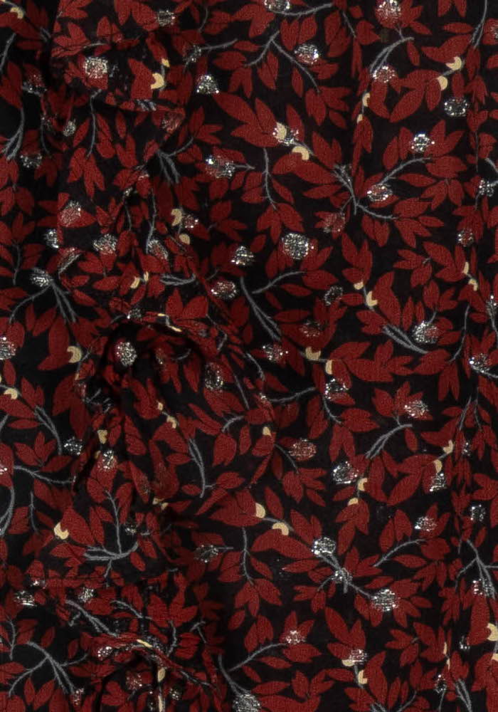 Chemise Bordeaux à motif - Taille M/38 de la marque Caroll | PARAD42656 - Vendu par Paradigme - Image 3